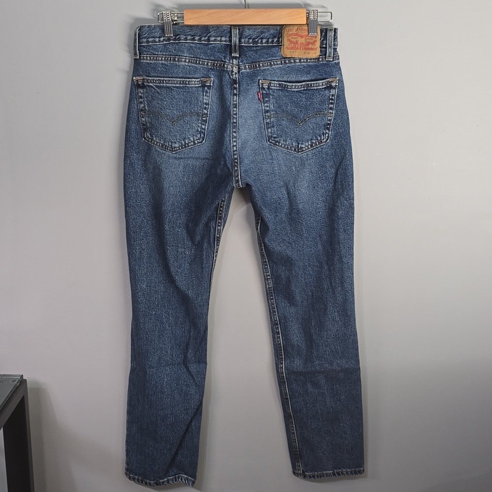 Levi's 511 Jeans Men's Classic Blue Straight-Leg Jeans - Picture 2 of 14